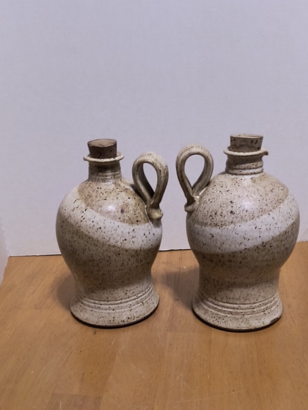 Handmade Speckled Stoneware/Ceramic Jugs with Handles - Neutral Cream Vintage B7